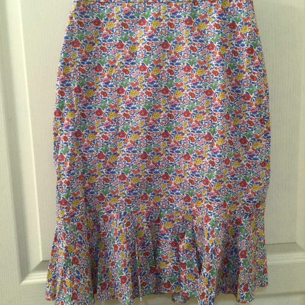 NWOT Tailored J. Crew Liberty Floral Pencil Trumpet Skirt, 00P